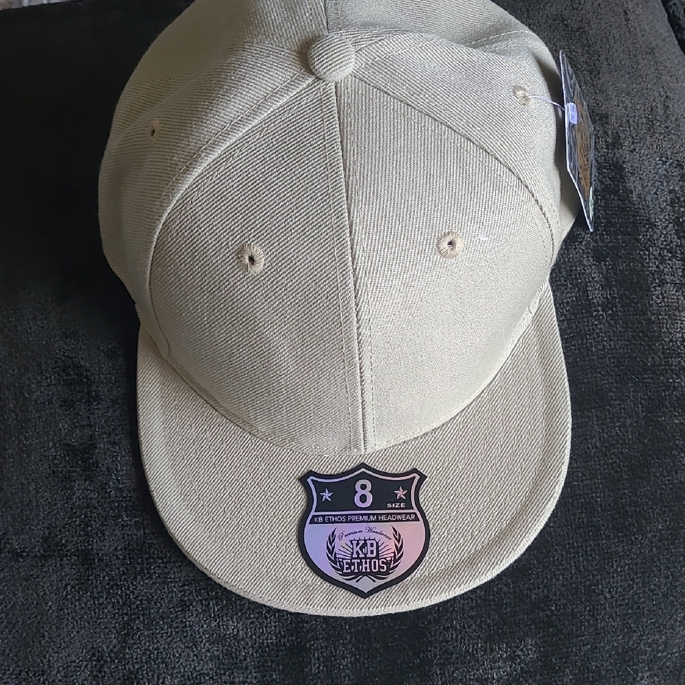 Man's Cap K B Preminum Solid Fitted Baseball Cap Hat Flat Bill/ RrimTruckerXXL8